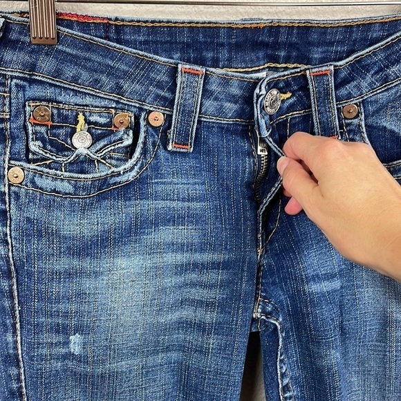 True Religion Joey Bootcut Flare Jeans Pony Express Rodeo Festival Y2K Sz 29 - Picture 8 of 15
